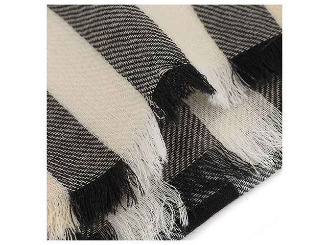 Burberry Sciarpa in lana a quadri Bianco - vista 7