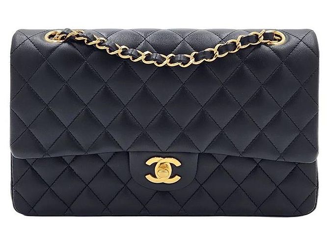Chanel Borsa a spalla classica in pelle di agnello media nera Nero - vista 2