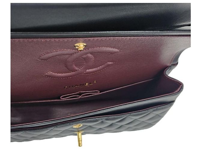 Chanel Borsa a spalla classica in pelle di agnello media nera Nero - vista 8