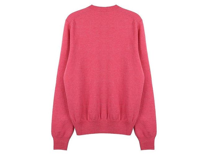 Comme Des Garcons Rosa Cardigan mit rotem Doppelherz-Patch Pink - Ansicht 4
