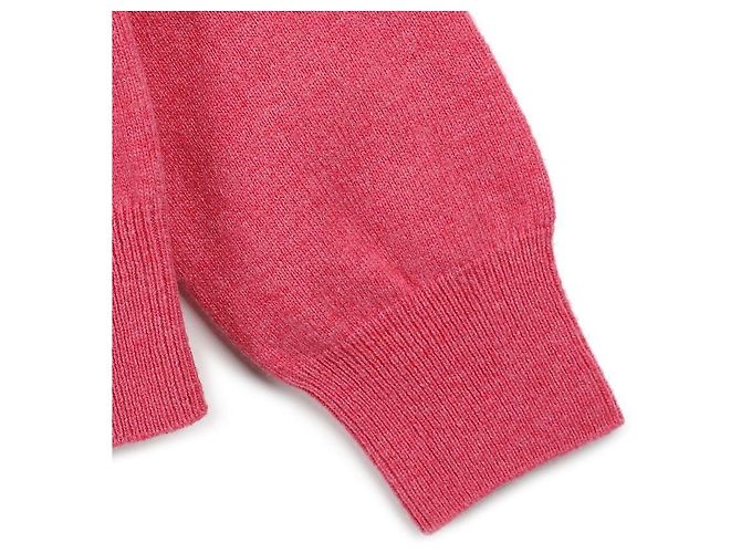 Comme Des Garcons Rosa Cardigan mit rotem Doppelherz-Patch Pink - Ansicht 6