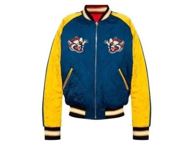 Kenzo Giacca Souvenir Star Tiger Blu - vista 4