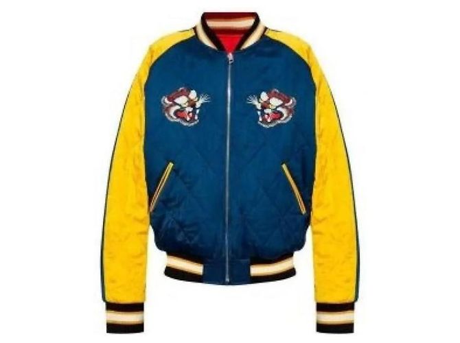 Kenzo Giacca Souvenir Star Tiger Blu - vista 5