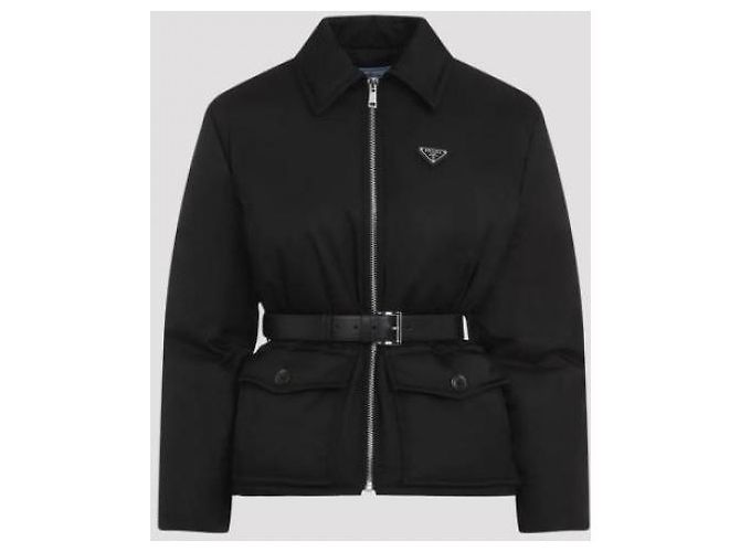 Prada Jaqueta de nylon com enchimento de plumas Preto - vista 4