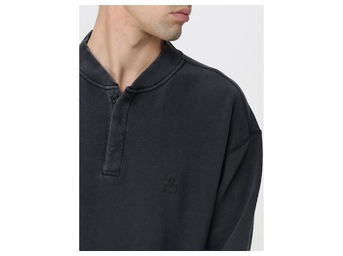 Isabel Marant Henley-Hals Sweatshirt Schwarz - Ansicht 7