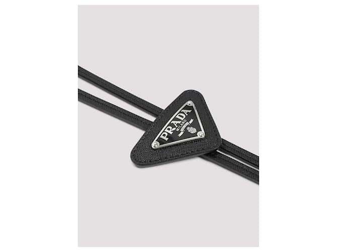 Prada Saffiano Logo Fliege Schwarz - Ansicht 5
