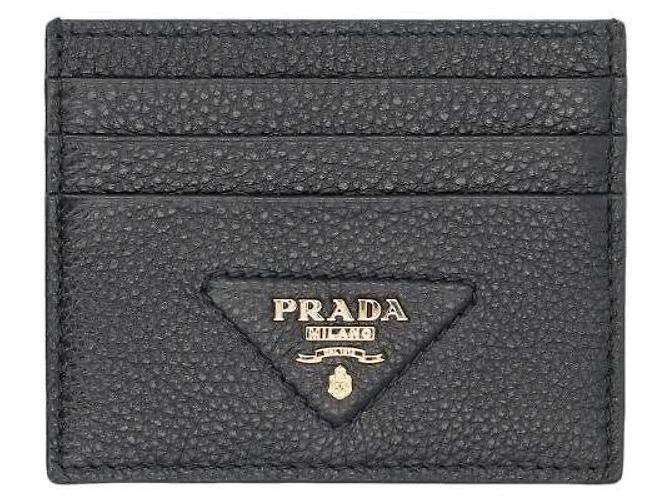 Prada Cartera para tarjetas de cuero Negro - vista 4