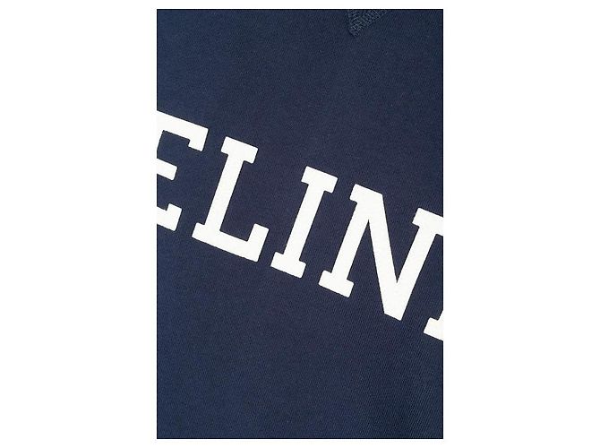 Céline Felpa larga in cotone Blu - vista 6