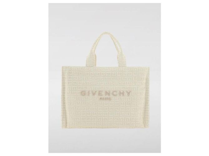 Givenchy Bolso tote mediano de algodón rizado Blanco - vista 4