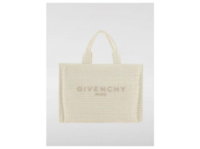 Givenchy Bolso tote mediano de algodón rizado Blanco - vista 5