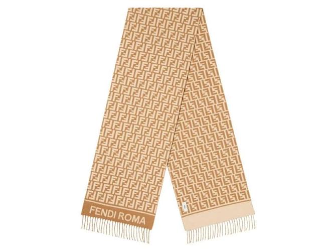 Fendi Sciarpa in cashmere AQCW Marrone - vista 4