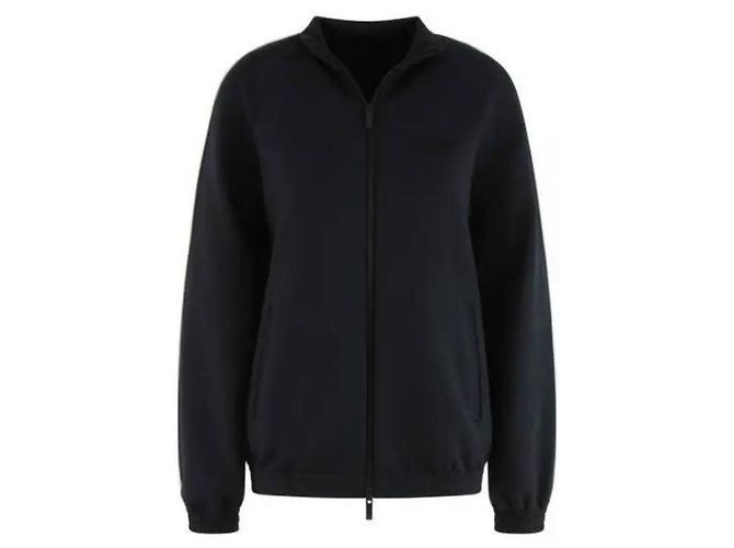 Moncler Giacca con zip e patch logo nero opaco - Ansicht 5