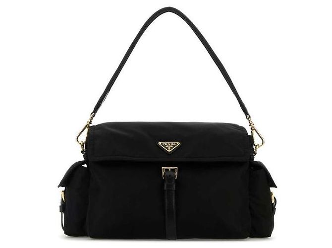 Prada Esplora Grande Borsa a Spalla in Re-Nylon Nero - vista 4