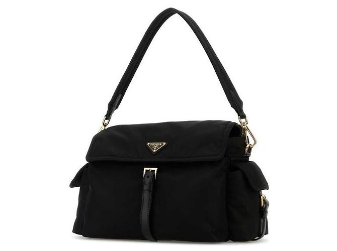 Prada Esplora Grande Borsa a Spalla in Re-Nylon Nero - vista 5