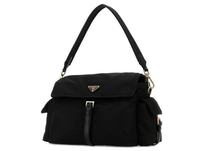 Prada Esplora Grande Borsa a Spalla in Re-Nylon Nero - vista 6