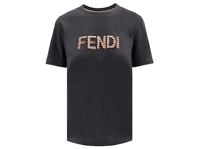 Fendi Camiseta de algodón Negro - vista 4