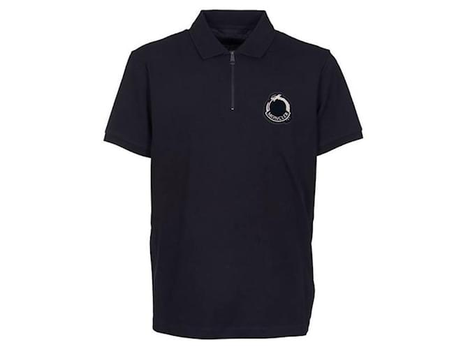 Moncler Polo-Shirt mit Logo-Patch Schwarz - Ansicht 4