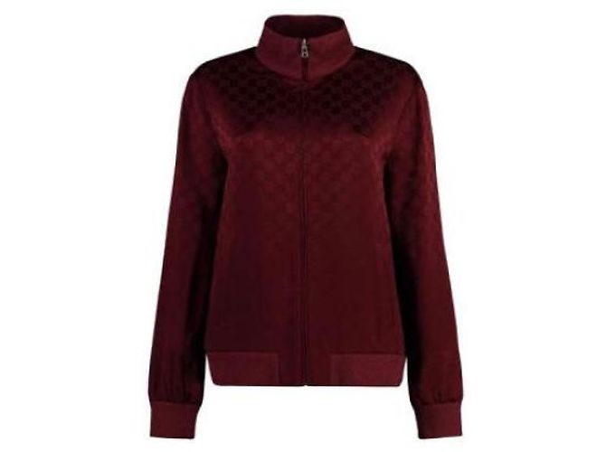 Gucci Jacquard-Zip-Jacke XJGSE Rot - Ansicht 4