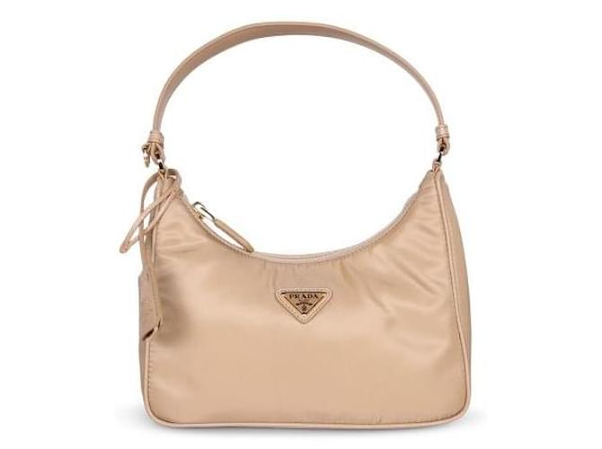 Prada Borsa Mini in Nylon Rieditata Marrone - vista 4