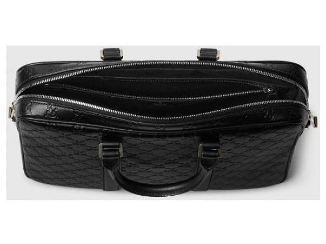 Gucci Grande valigetta con emblema GG AAFOM Nero - vista 6
