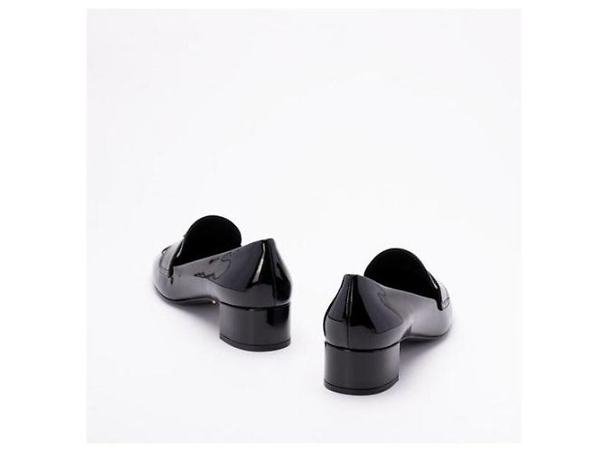 Prada Mocasines de charol con logo en triángulo Negro - vista 6
