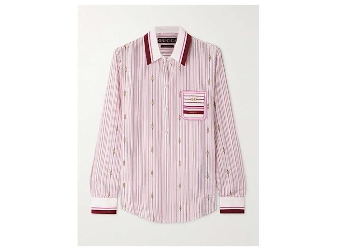 Gucci Camisa de seda estampada Blanco - vista 4