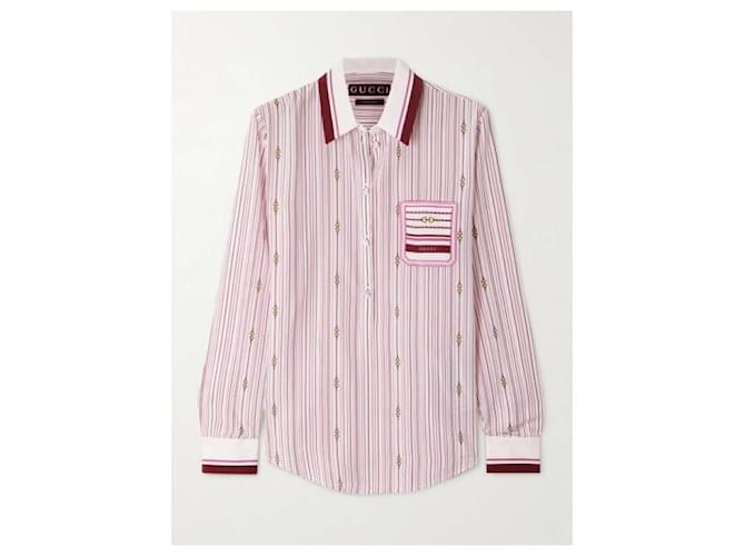 Gucci Camisa de seda estampada Blanco - vista 5