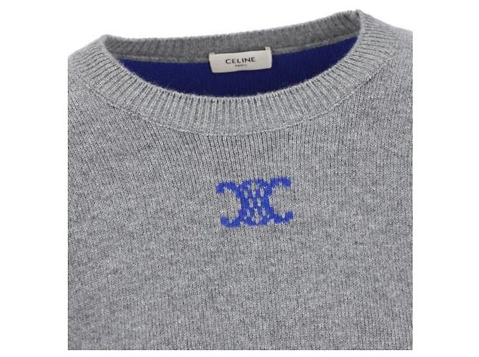 Céline Suéter de cachemira con cuello redondo Azul - vista 7