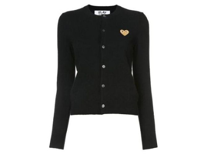 Comme Des Garcons Wollcardigan mit goldenem Herz-Patch AZ - Ansicht 4
