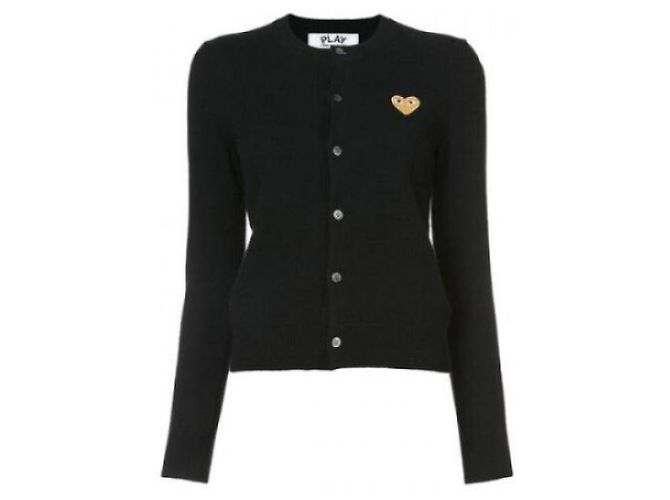 Comme Des Garcons Wollcardigan mit goldenem Herz-Patch AZ - Ansicht 5