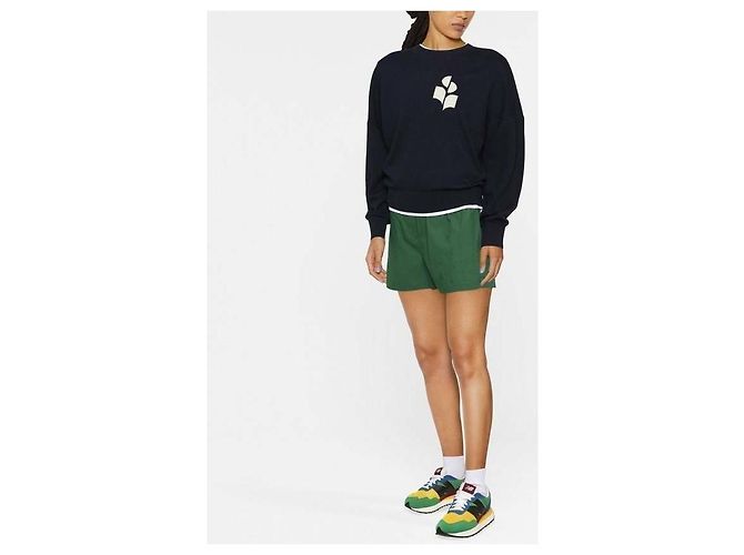 Isabel Marant Pull en coton Bleu - vue 6
