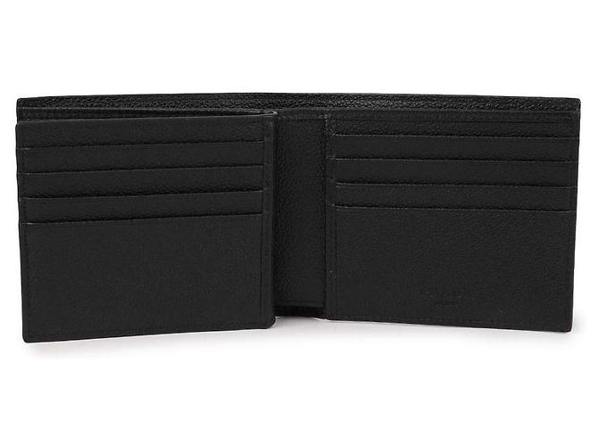 Prada Carteira bi-fold em micro grão Viterbo com logo prateado - vista 8