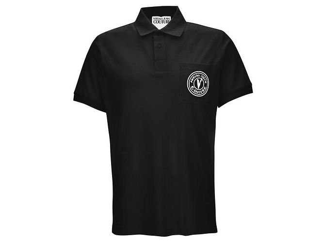 Versace Polo ricamato con emblema - vista 4