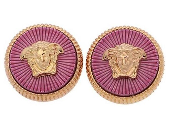 Versace Pendientes Medusa Big Stud Rosa - vista 4