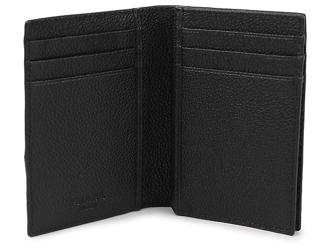 Prada Triangle Logo Vitello Micro Grain Card Holder - view 7