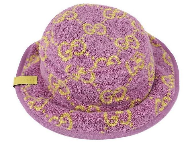 Gucci Cappello bucket in jacquard Porpora - vista 3