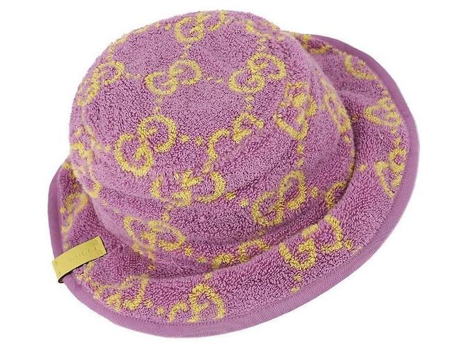 Gucci Cappello bucket in jacquard Porpora - vista 4