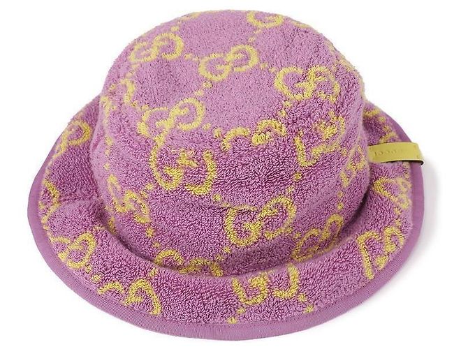Gucci Cappello bucket in jacquard Porpora - vista 5