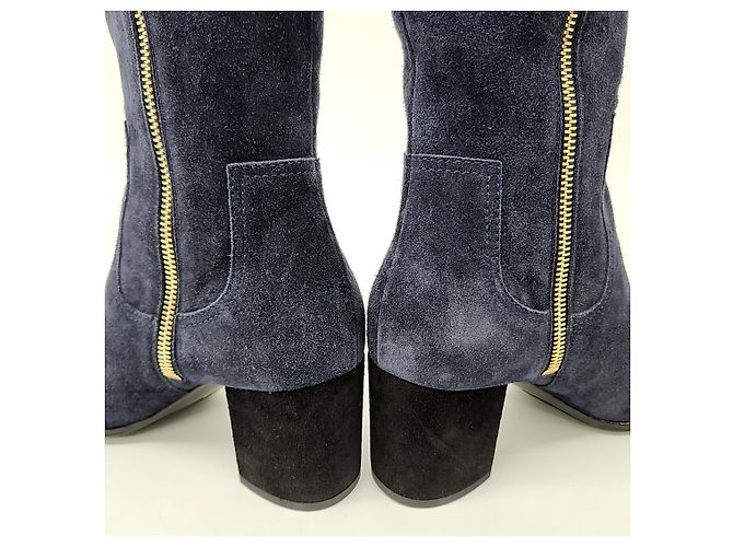 Chanel Suede Boots Blue - view 3