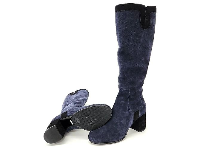 Chanel Suede Boots Blue - view 4