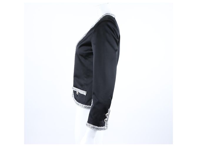 Chanel Seidenjacke Schwarz - Ansicht 2