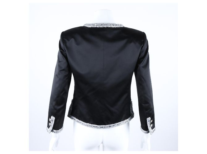 Chanel Seidenjacke Schwarz - Ansicht 3