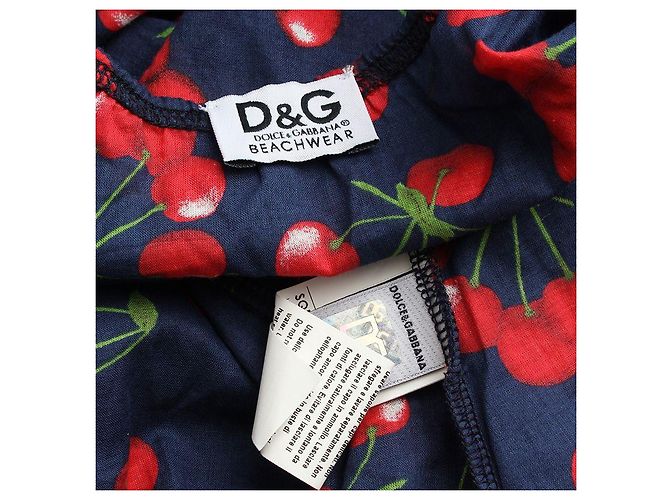 Dolce & Gabbana Vestido de algodón puro con estampado de cerezas Multicolor - vista 3