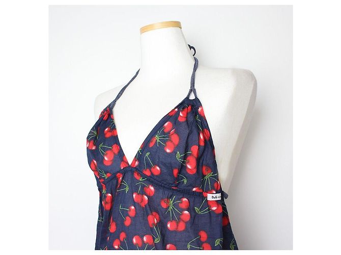 Dolce & Gabbana Vestido de algodón puro con estampado de cerezas Multicolor - vista 4