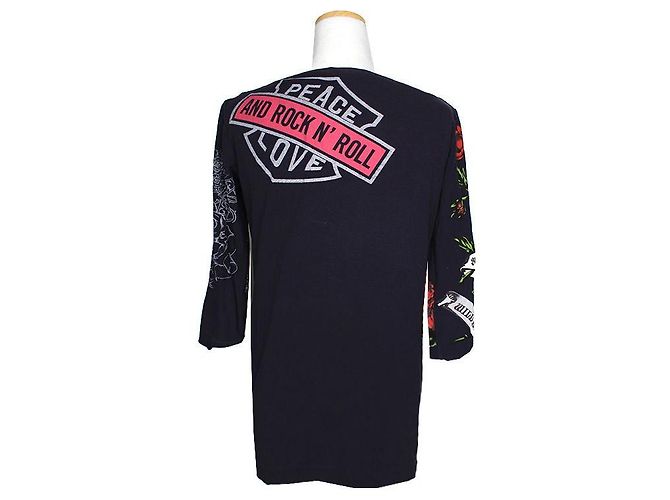 Moschino T-Shirt mit Schriftzug Blau - Ansicht 2