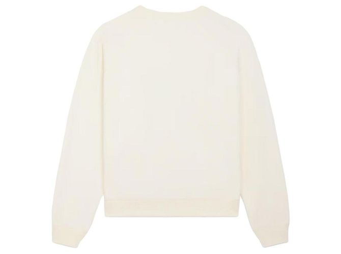 Céline Fleece Loose Blazon Sweatshirt Gewaschen Weiß Moosgrün - Ansicht 2