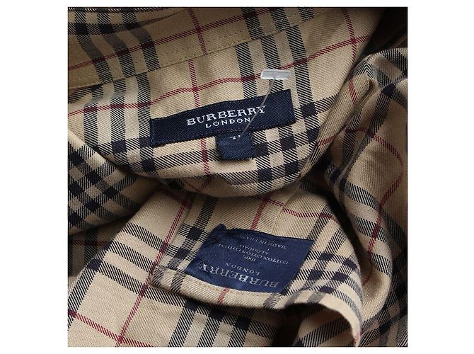 Burberry Beige Karomuster Herrenhemd Braun - Ansicht 3