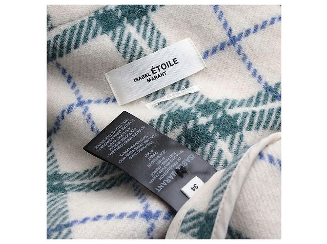 Isabel Marant Étoile Check Wool Jacket Blue - view 3