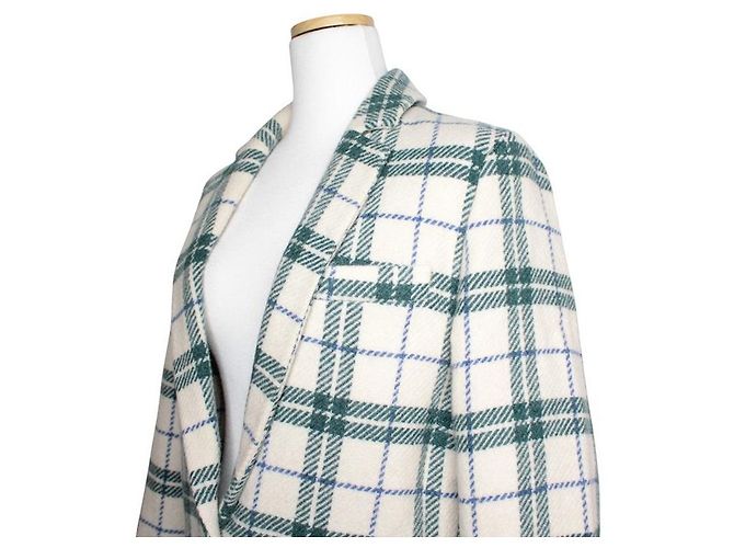 Isabel Marant Étoile Check Wool Jacket Blue - view 4
