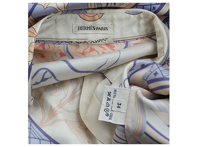 Hermès Seidenbluse mit Print Mehrfarben - Ansicht 3